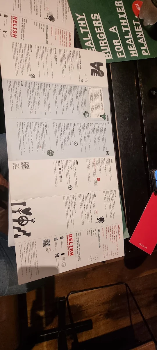 Menu, Grill'd Burgers - Southland
