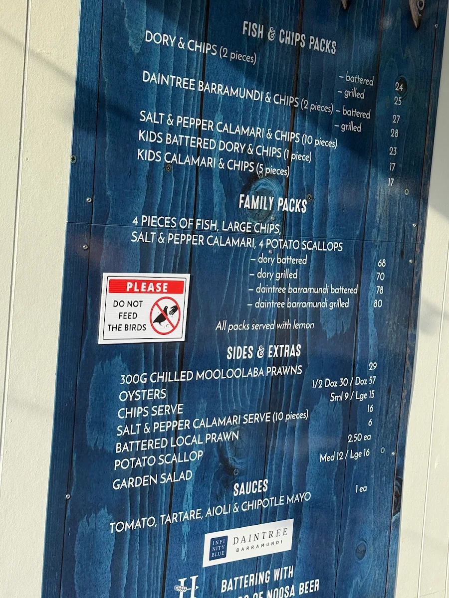 Menu, Noosa Boathouse
