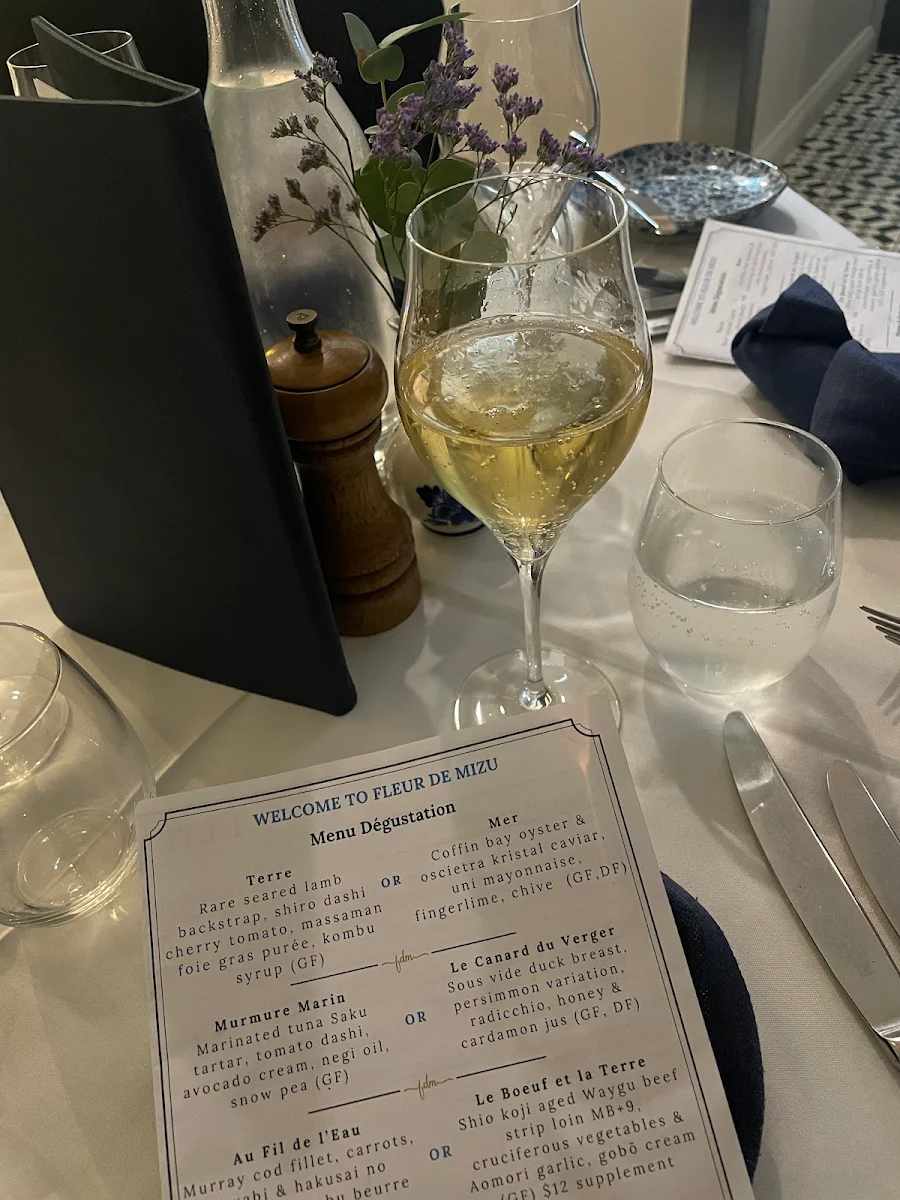 Menu, FLEUR DE MIZU