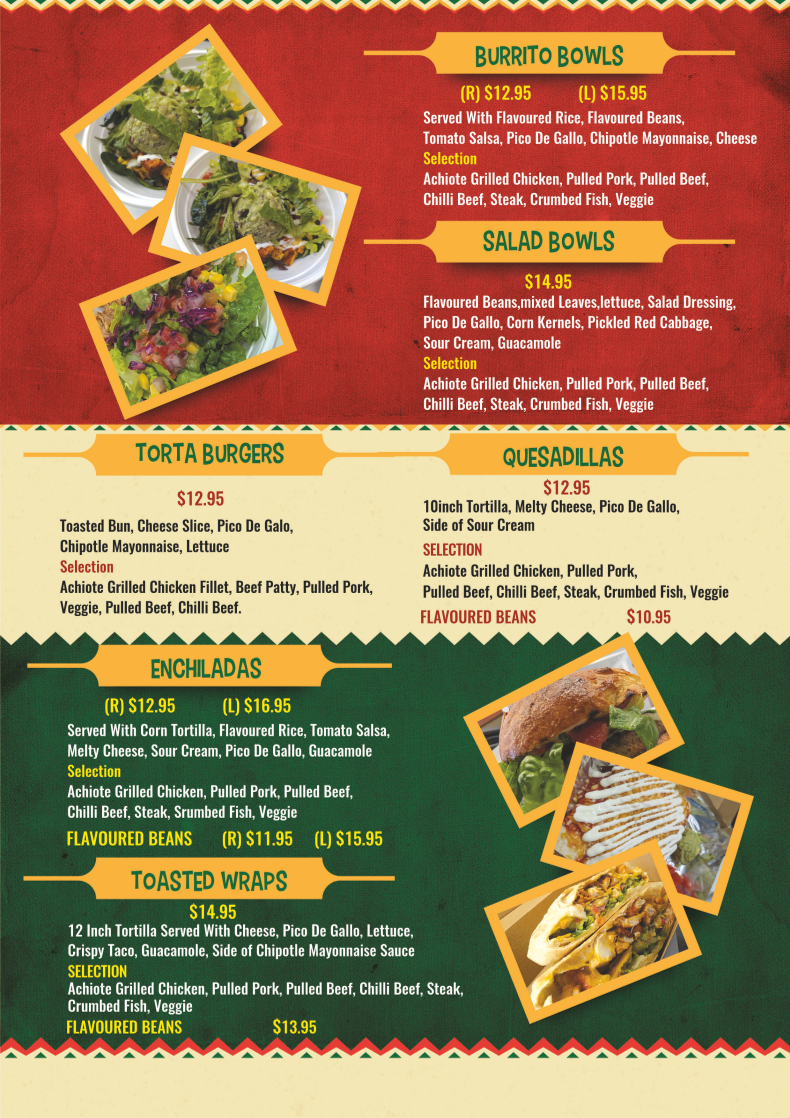Menu, Mi Casa De Sabores