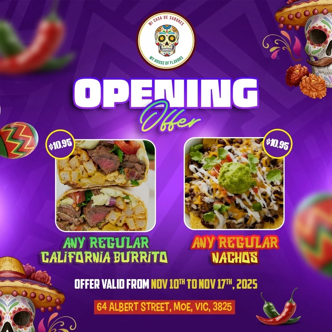 Menu, Mi Casa De Sabores