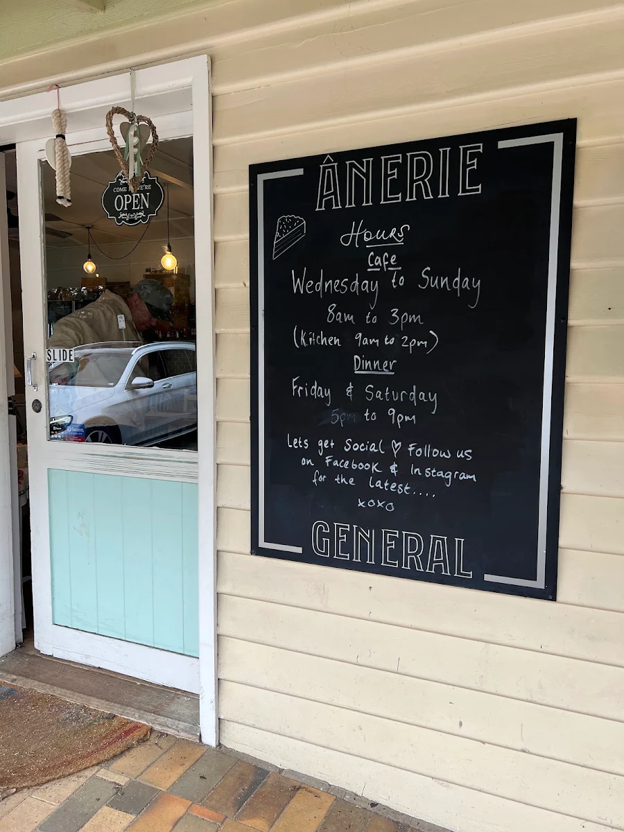Menu, The Silverleaves Cafe and General Store