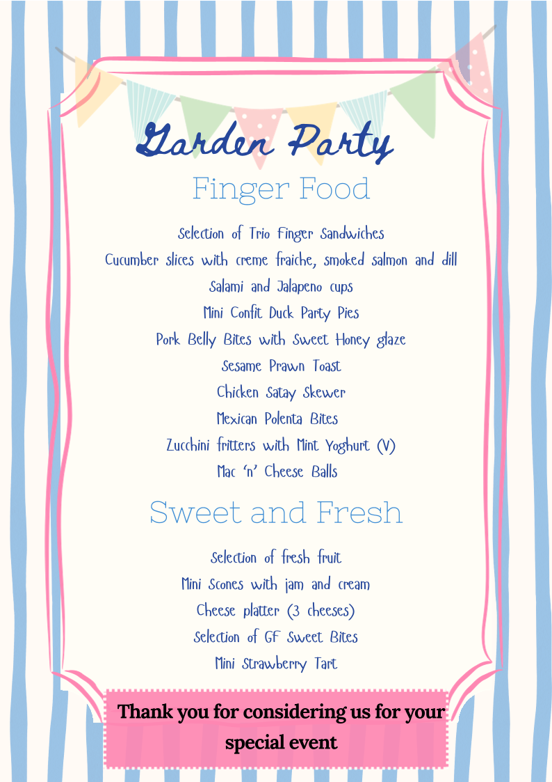 Menu, The Silverleaves Cafe and General Store