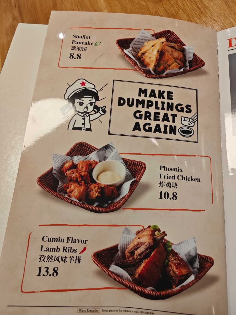 Menu, Little Red Dumpling Coomera