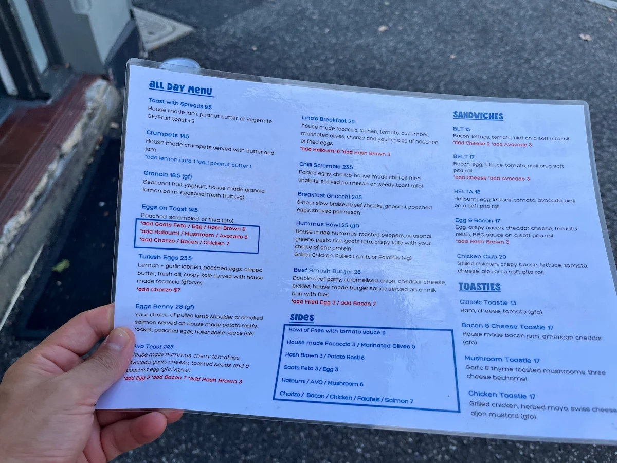 Menu, Hoppa and Joe