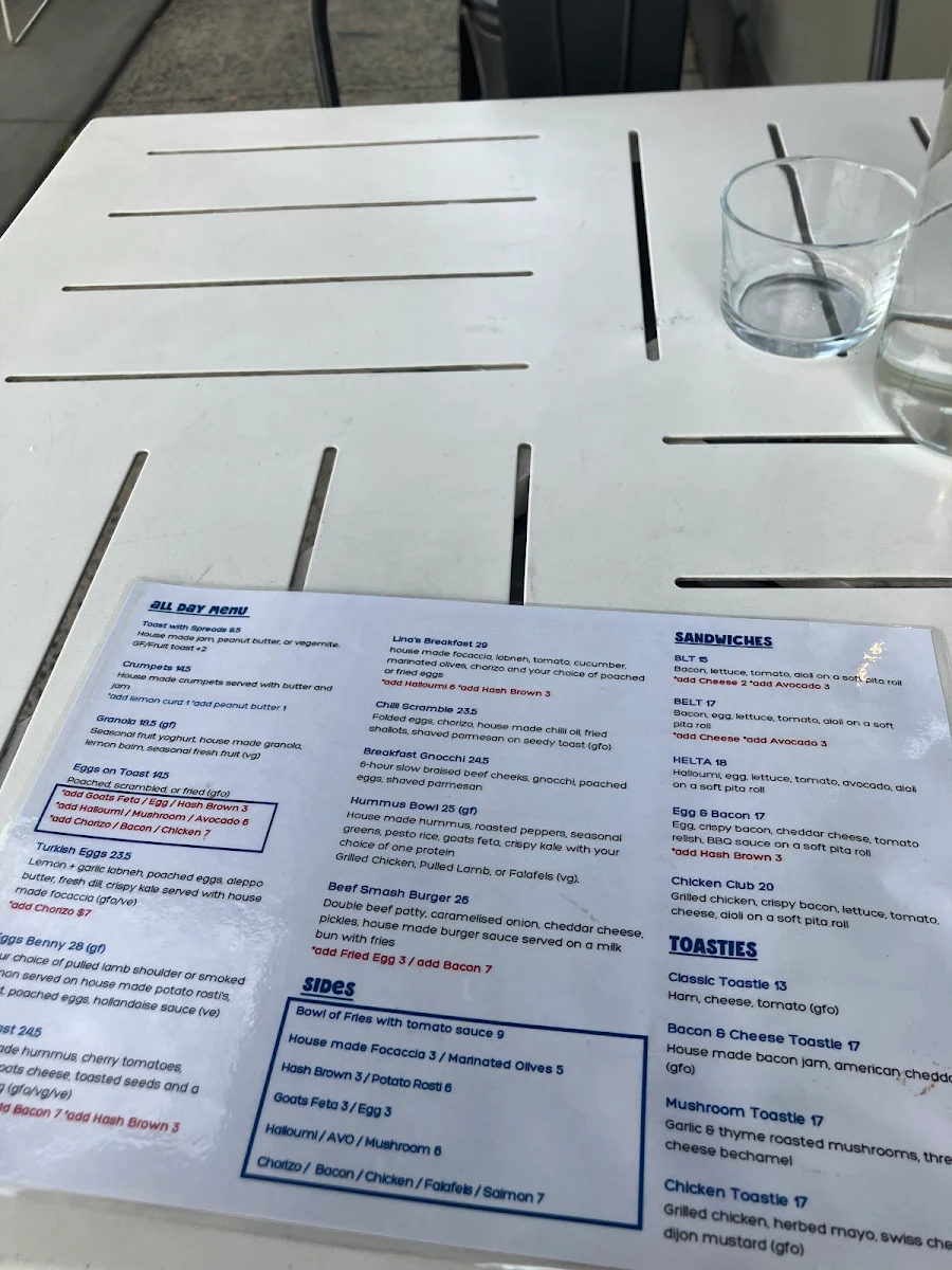 Menu, Hoppa and Joe