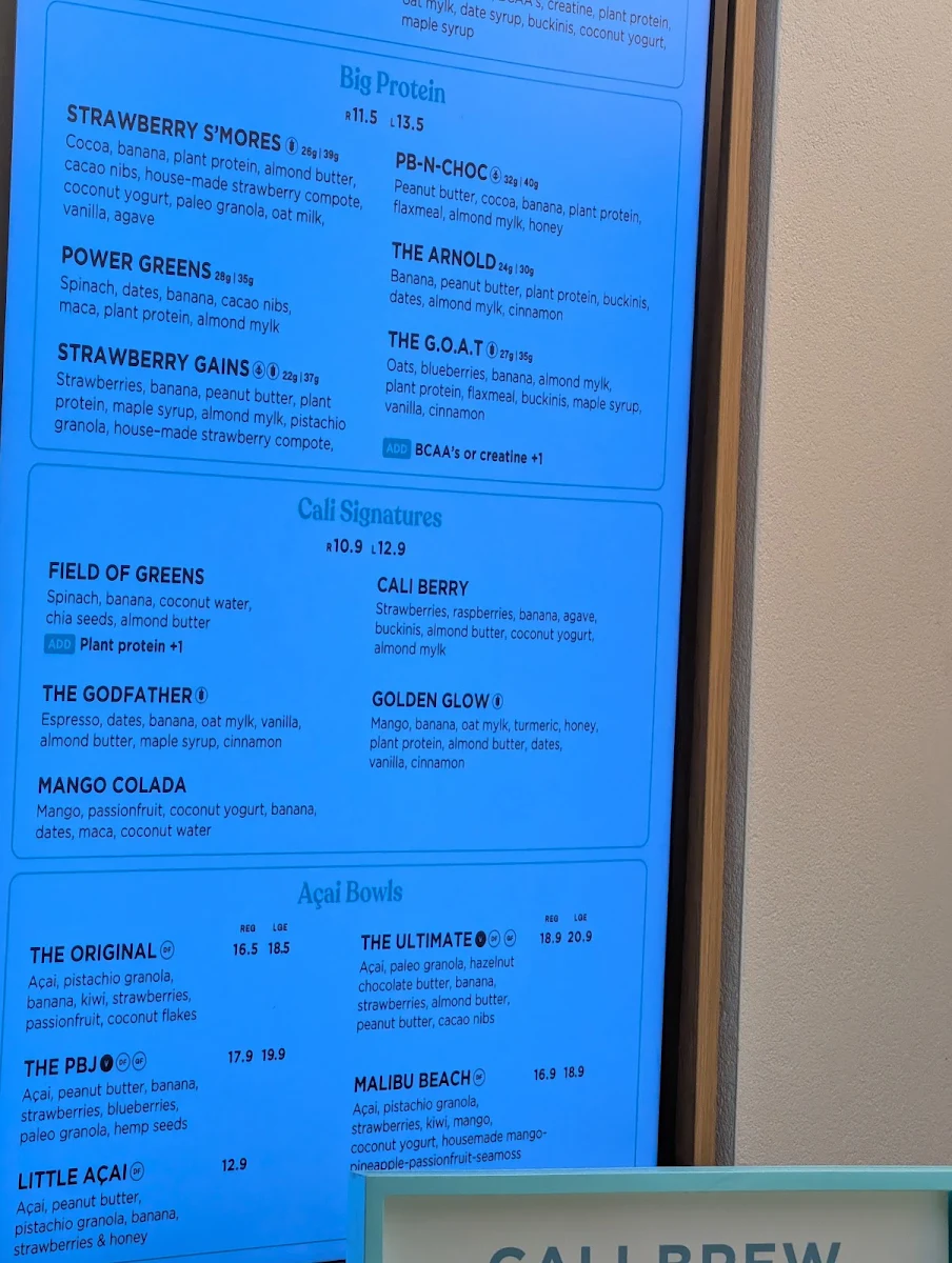 Menu, Cali Press Gateway