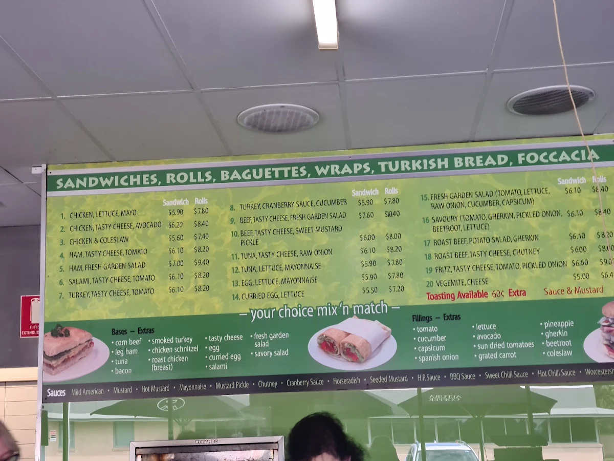 Menu, Jimbo's Snack Bar