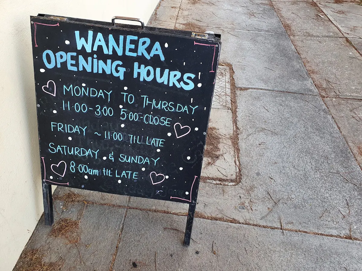 Menu, Wanera Wine Bar
