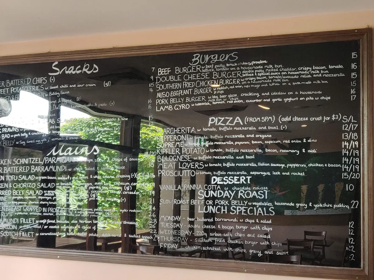 Menu, Iron Duke Hotel
