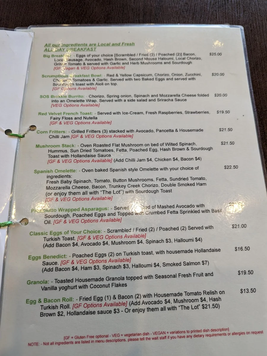 Menu, Scrumptious on Summer Cafe