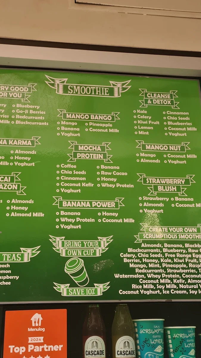 Menu, Scrumptious on Summer Cafe