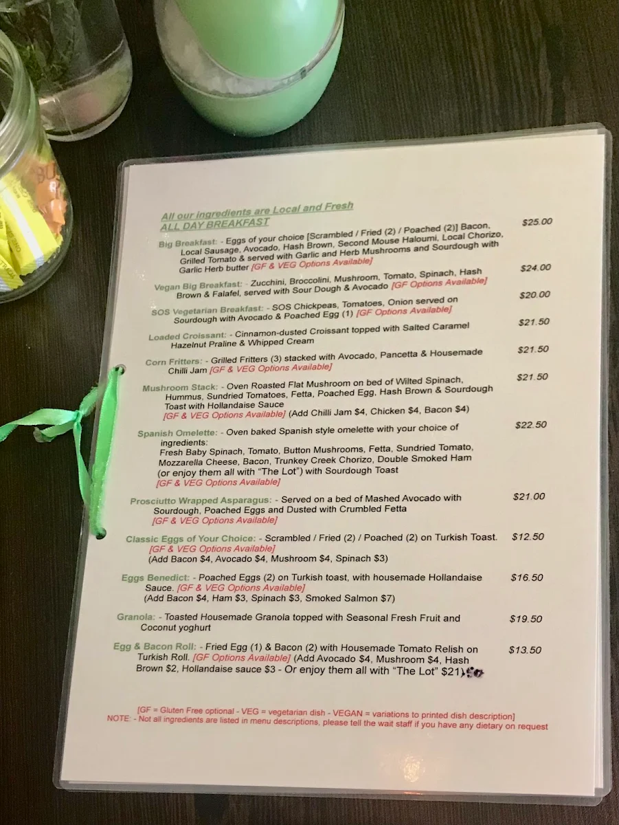 Menu, Scrumptious on Summer Cafe