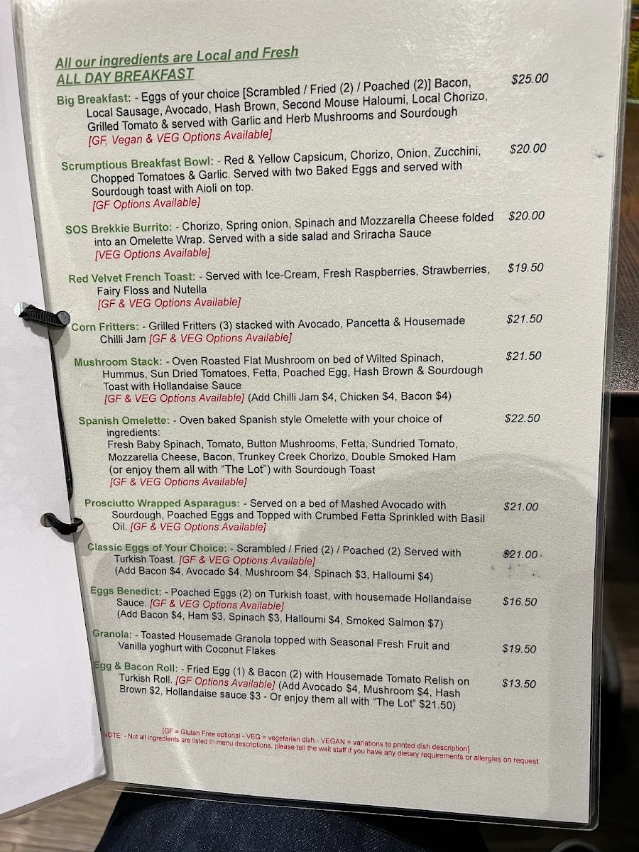 Menu, Scrumptious on Summer Cafe