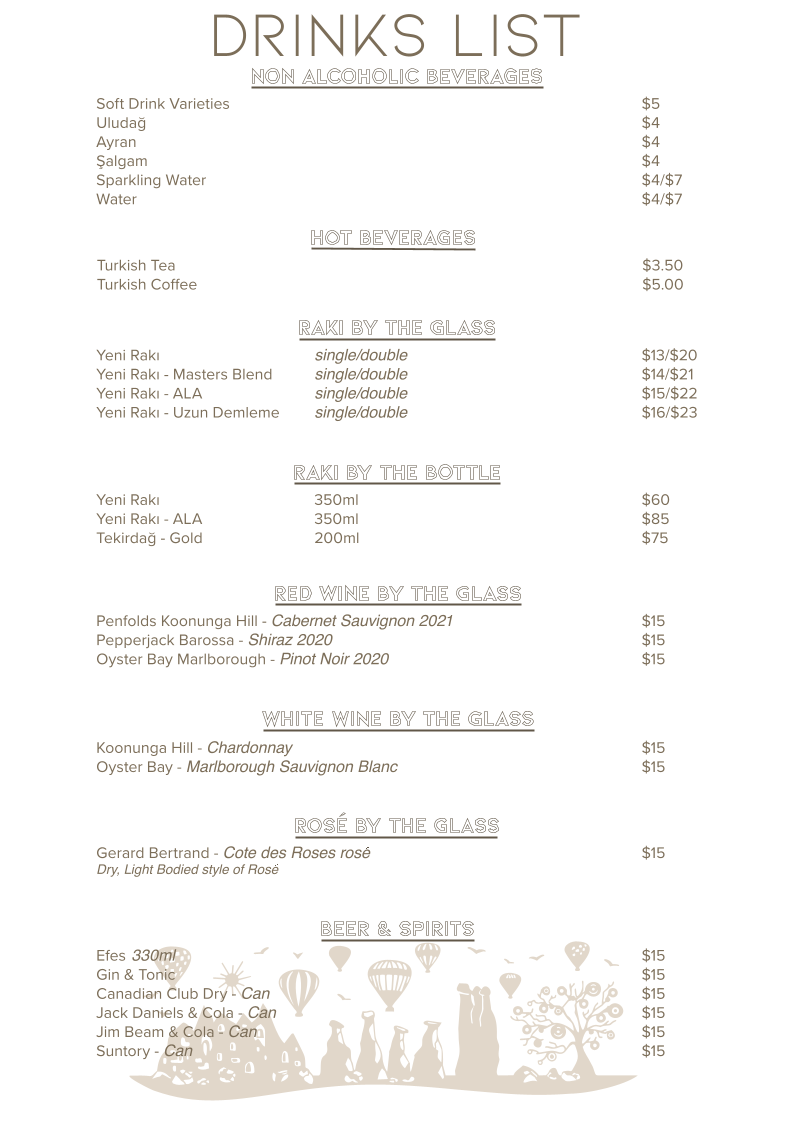 Menu, Komur