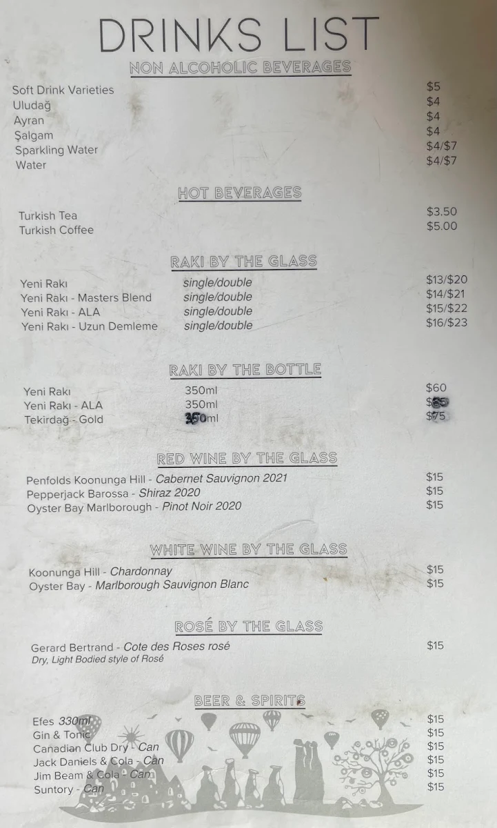 Menu, Komur