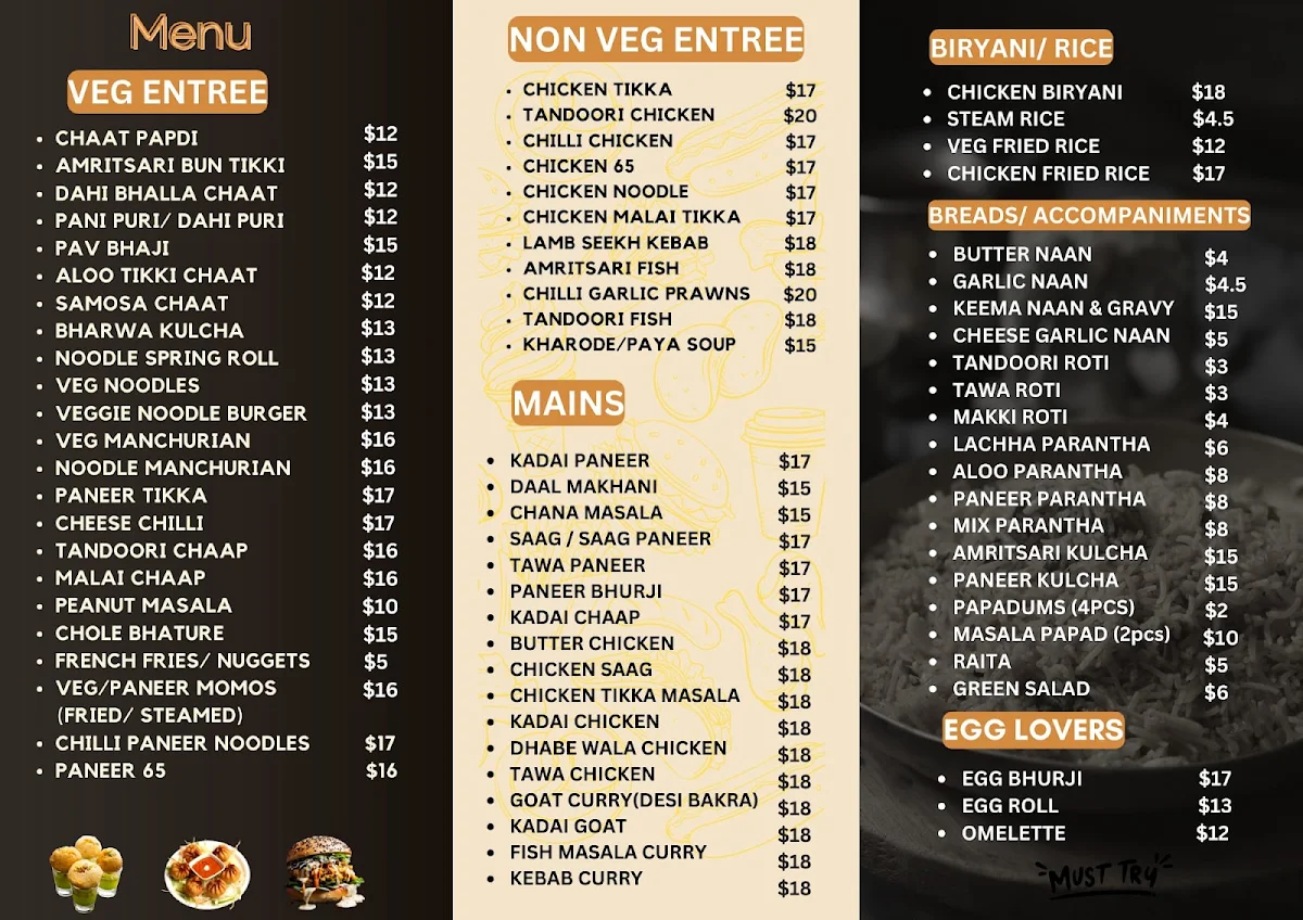 Menu, Mehfil on wheels