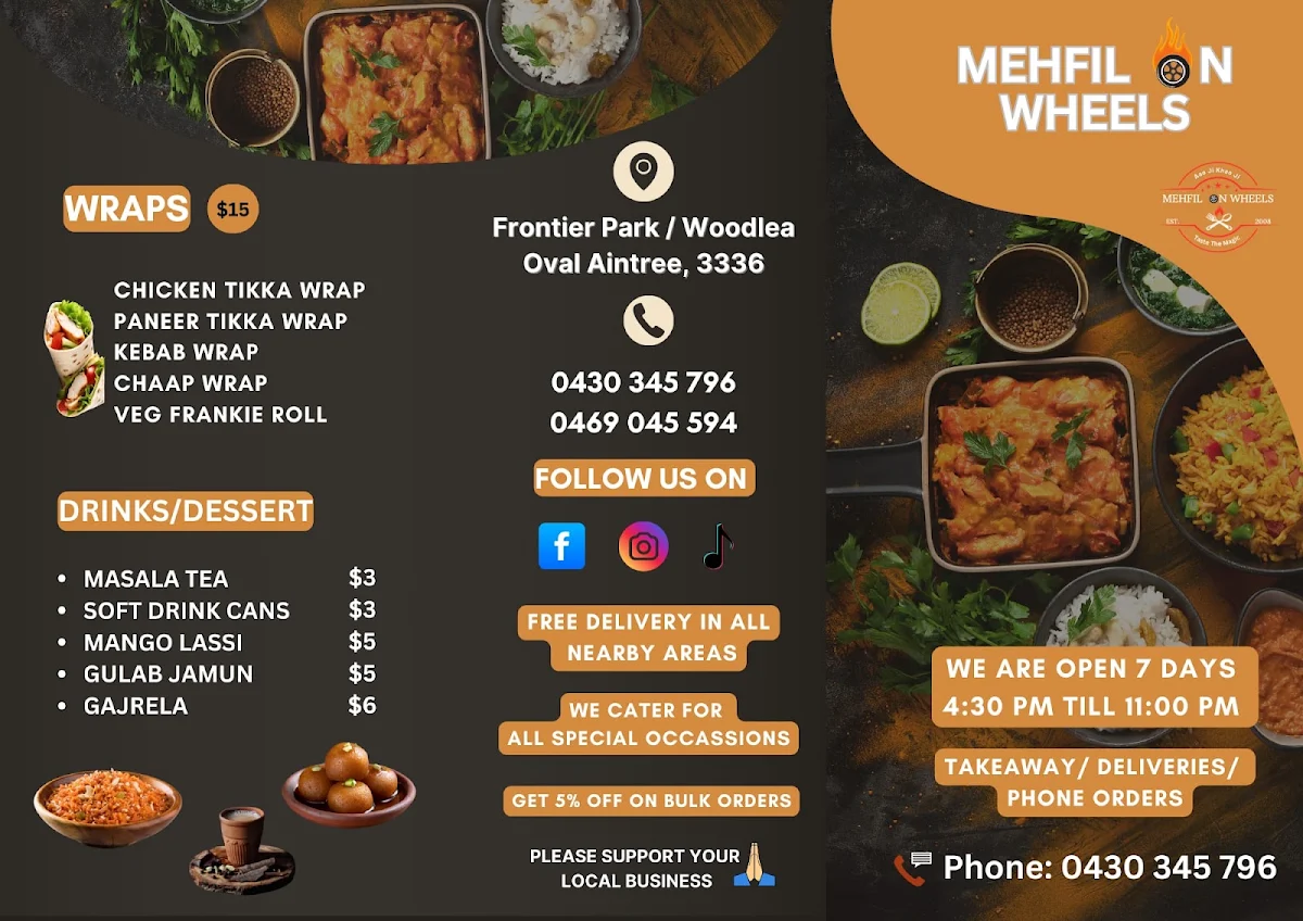 Menu, Mehfil on wheels