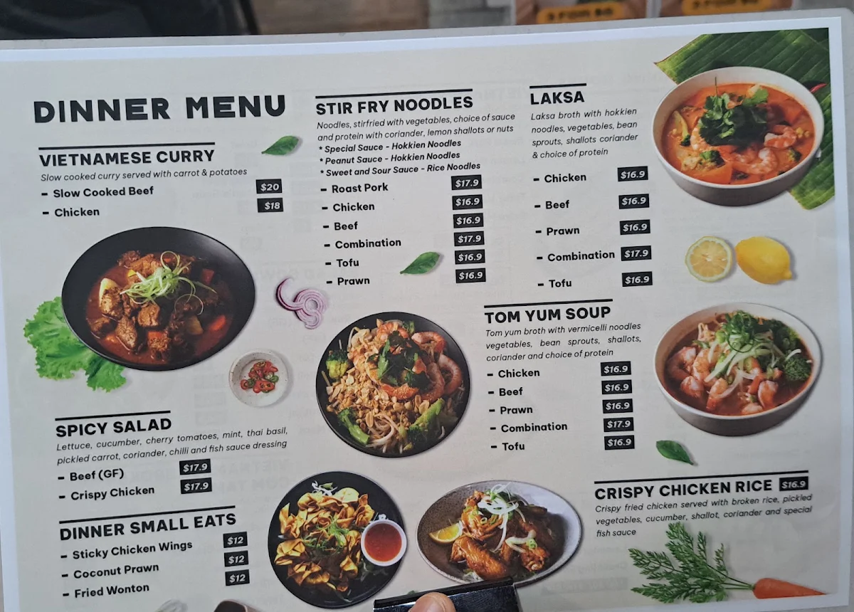 Menu, Little Viet Foodie Morphett Vale