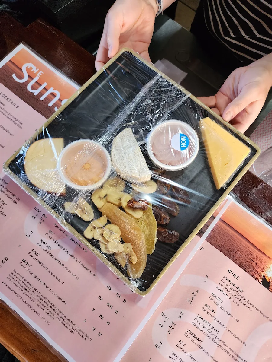Menu, Sunset Bar
