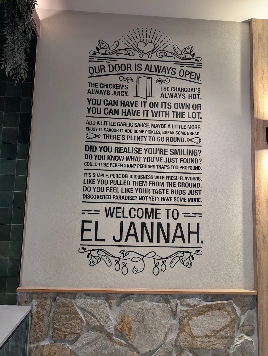 Menu, El Jannah Chicken Crows Nest