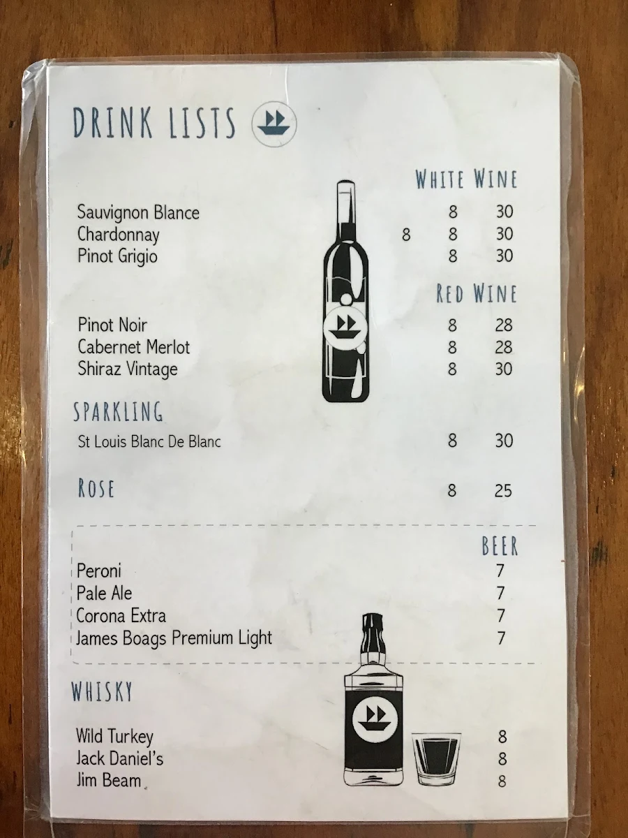 Menu, Marini Cafe