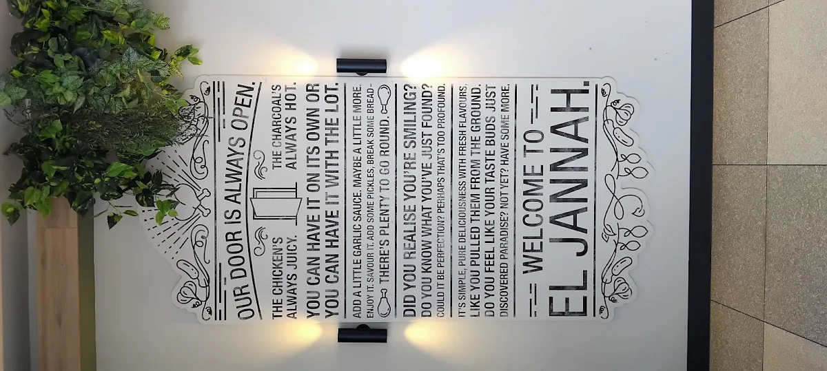 Menu, El Jannah Chicken Bayswater North