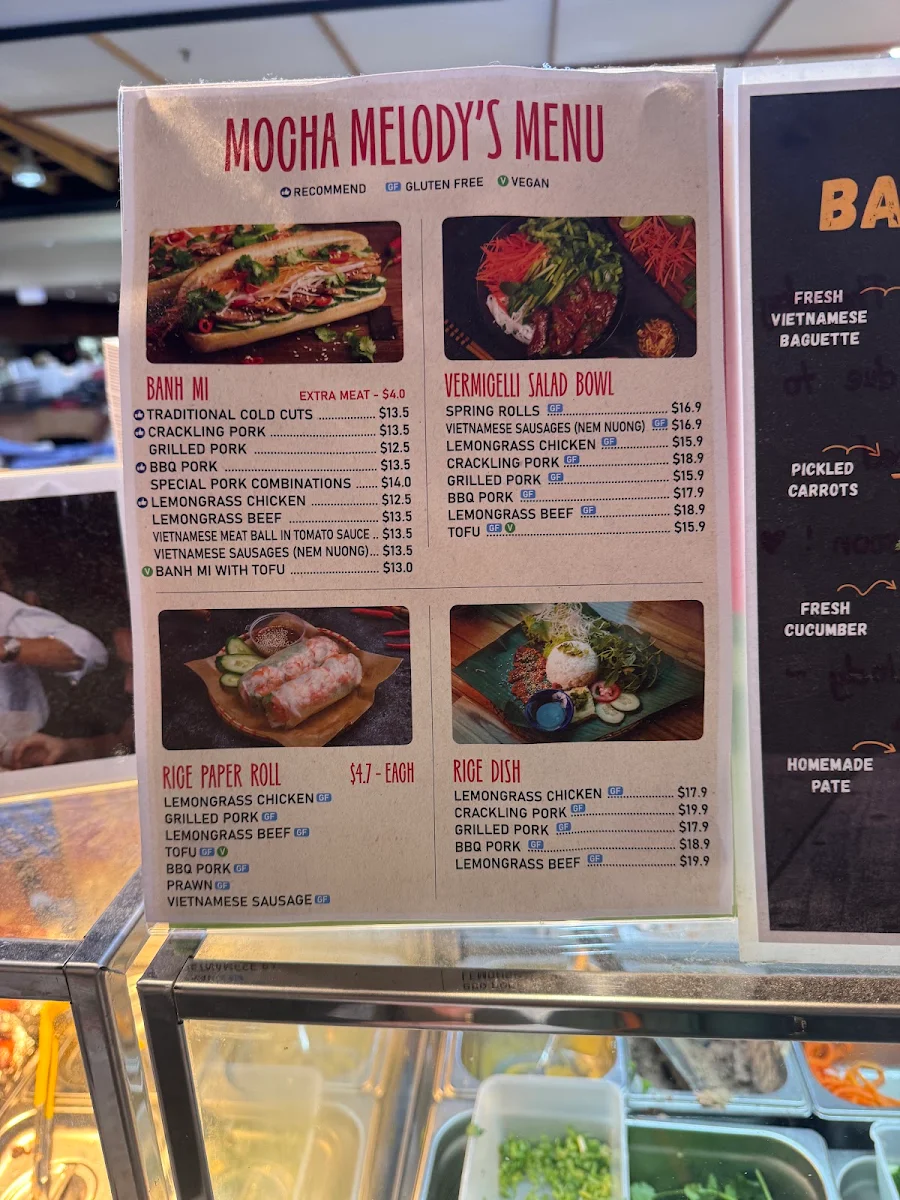 Menu, Mocha Melody