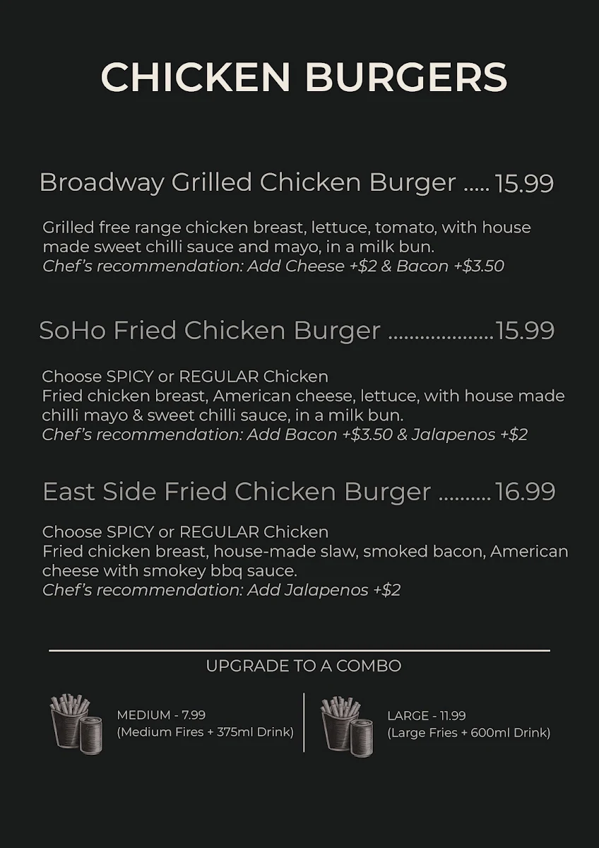 Menu, New York Minute