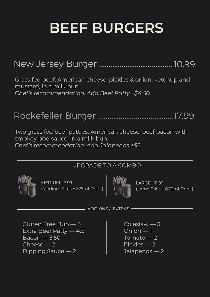 Menu, New York Minute