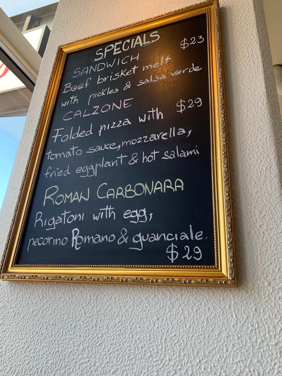 Menu, Tonino's International