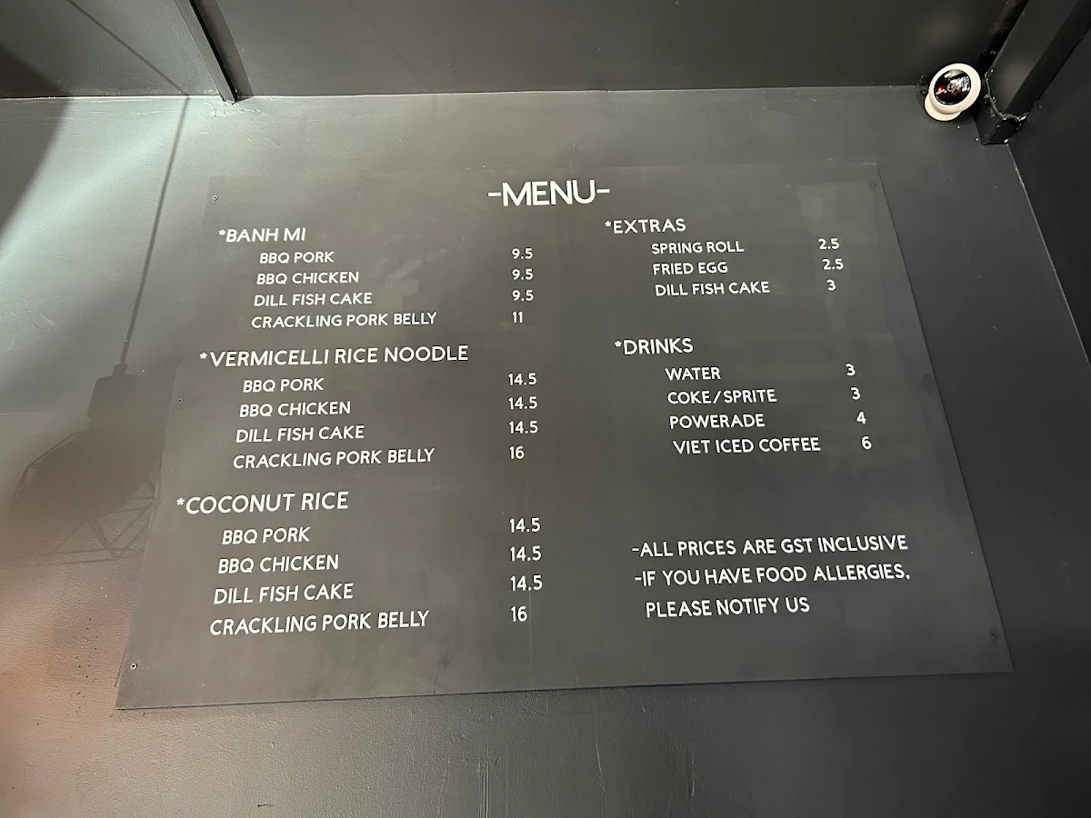 Menu, CARTER'S