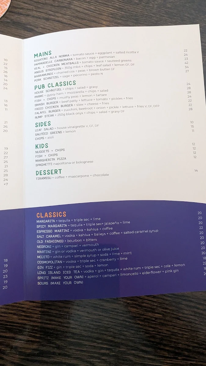 Menu, The Light Brigade