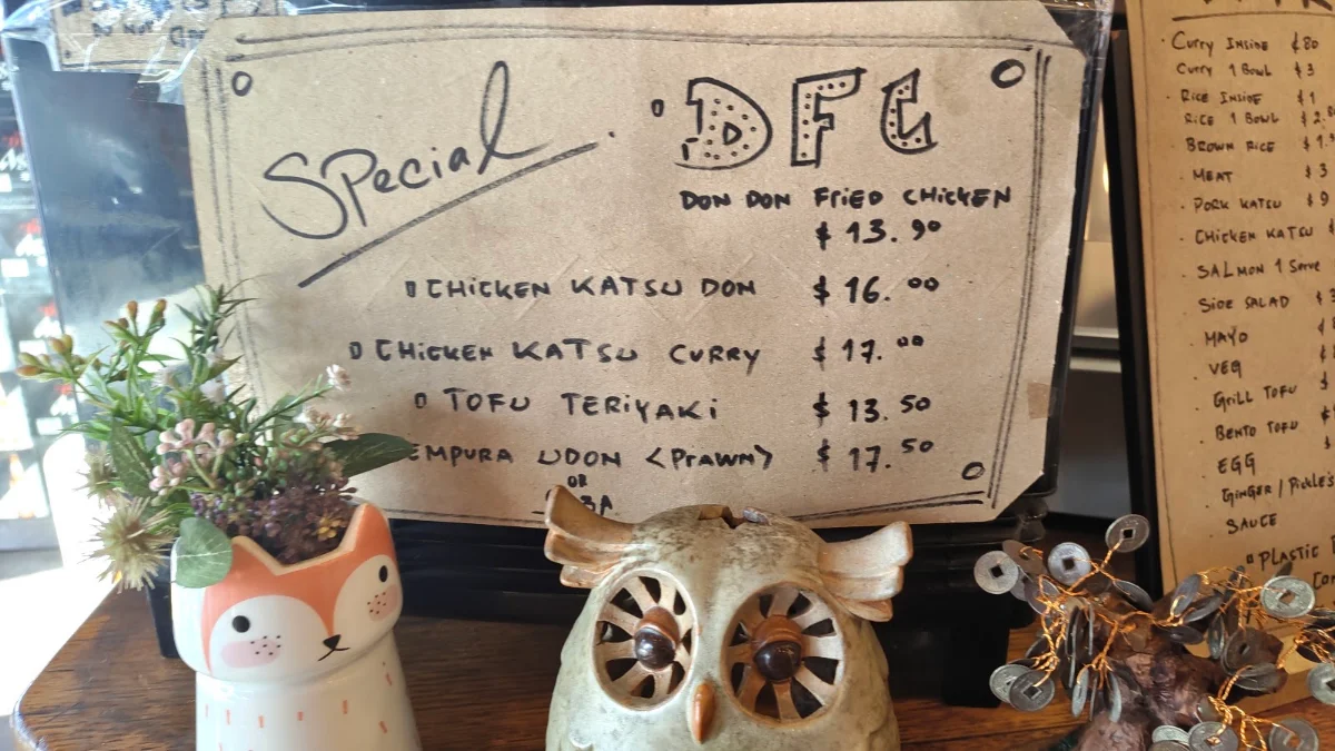 Menu, Don Don Footscray