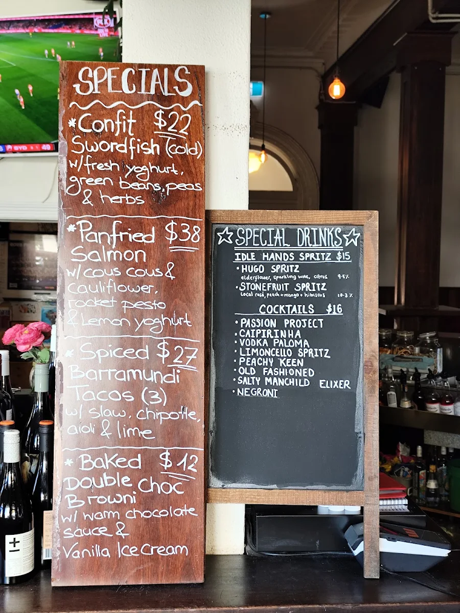 Menu, The Local Hotel