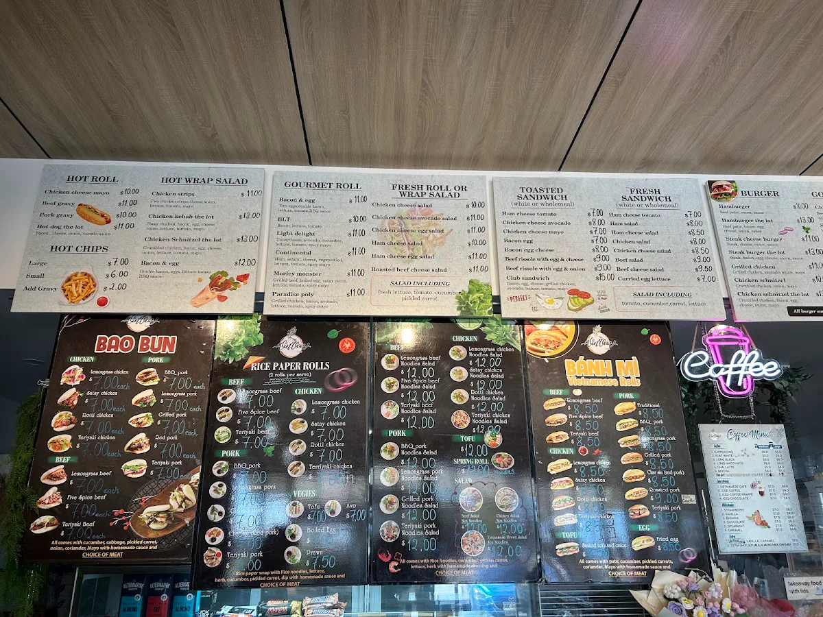 Menu, VIN & VAN CAFE