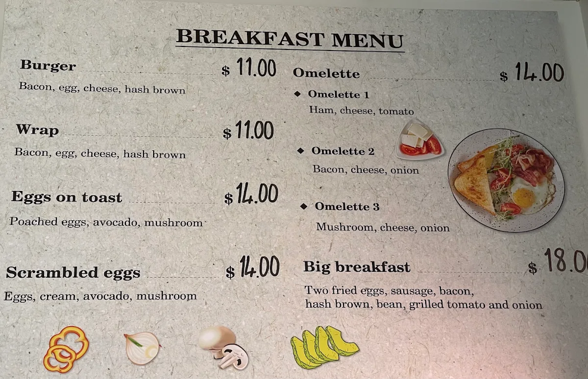 Menu, VIN & VAN CAFE