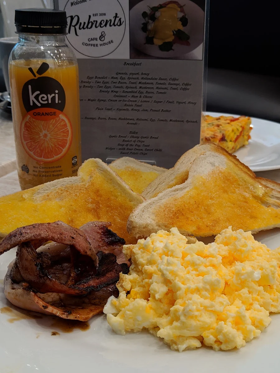 Menu, Rubrents cafe