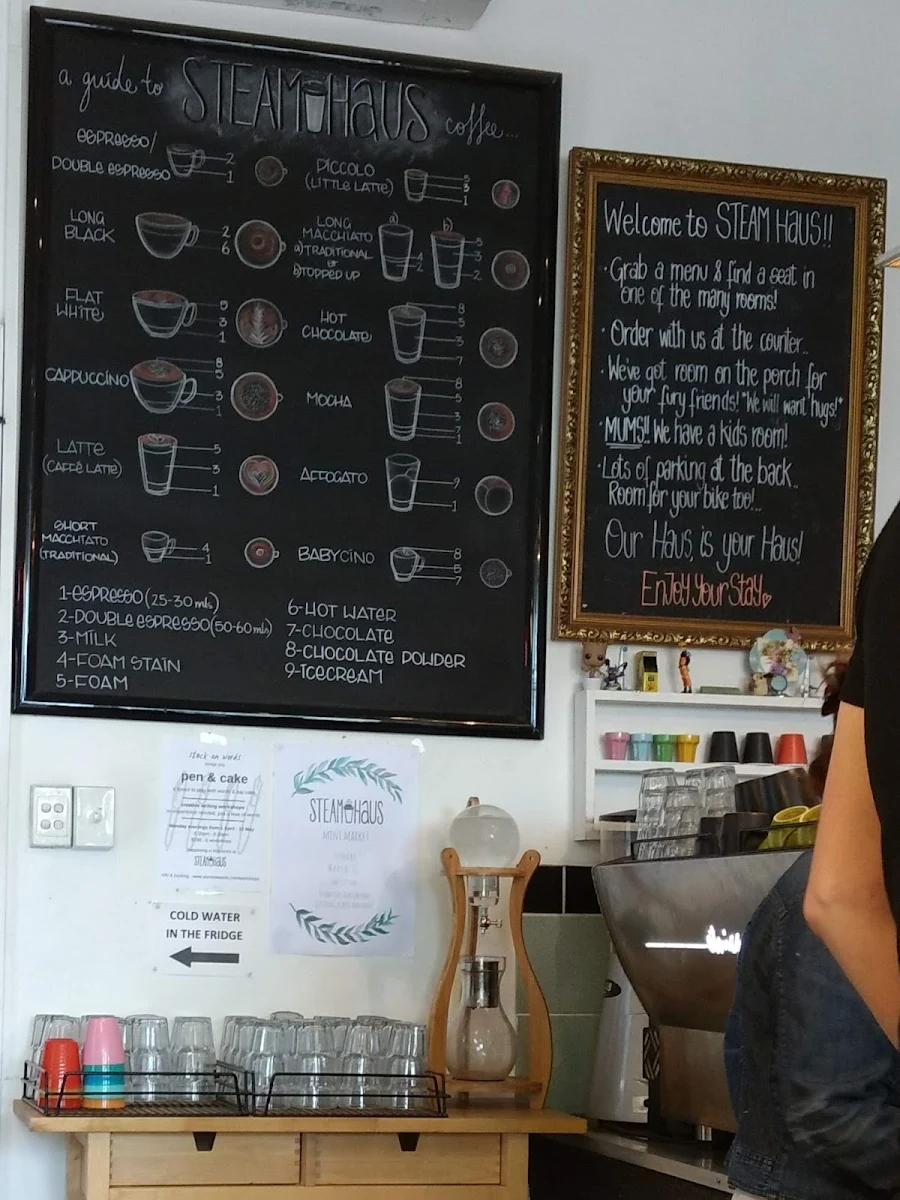 Menu, Steam Haus