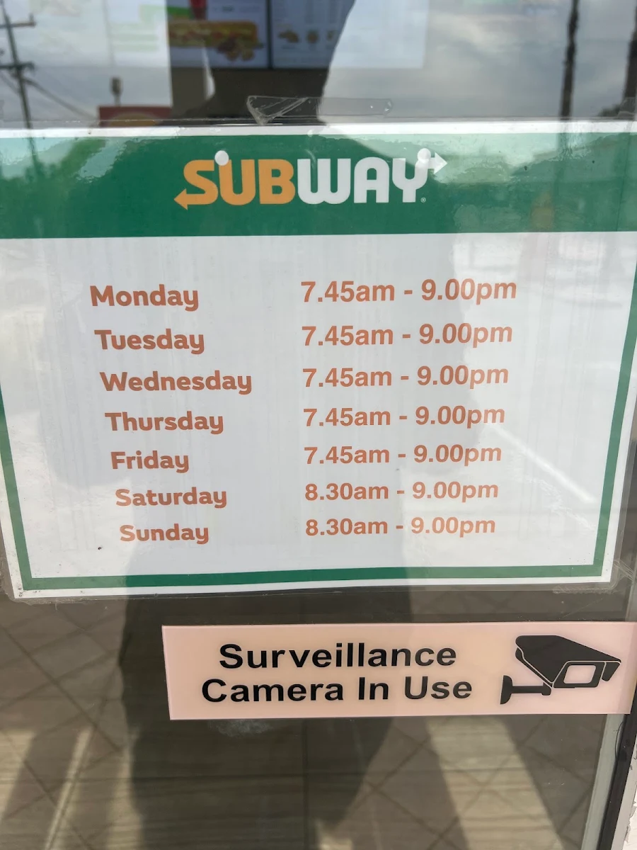 Menu, Subway