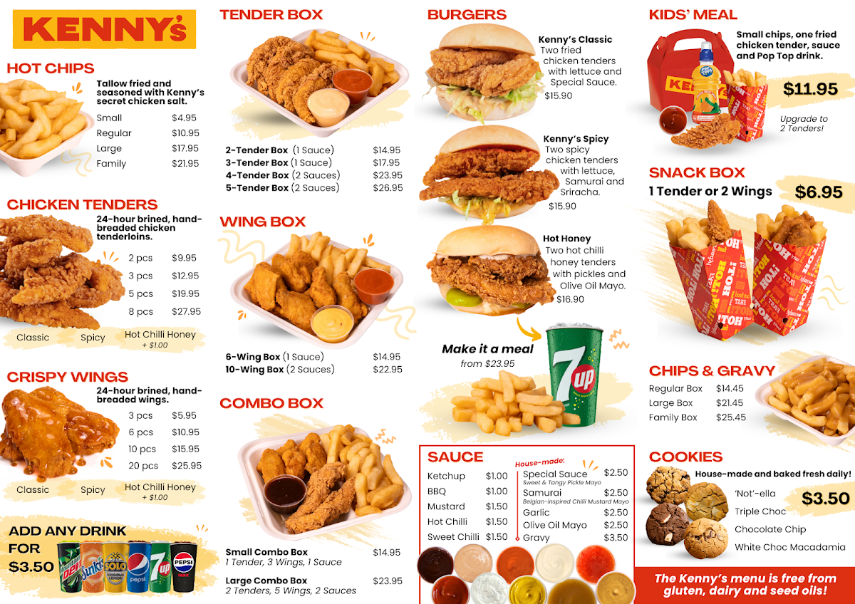 Menu, Kenny's at Churchill