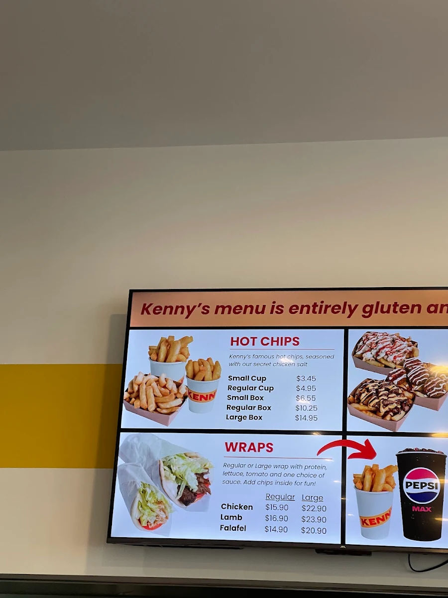 Menu, Kenny's at Churchill