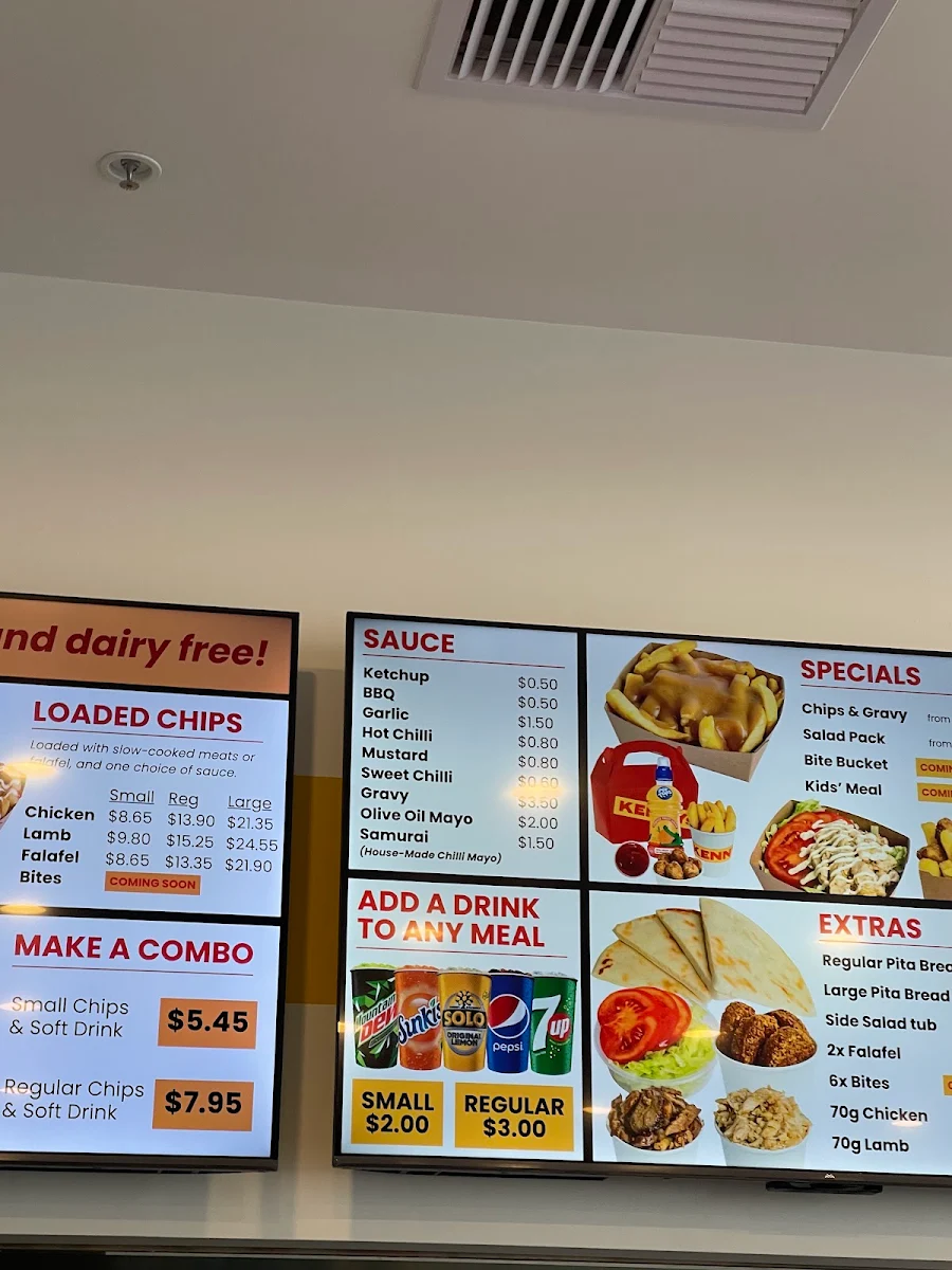 Menu, Kenny's at Churchill