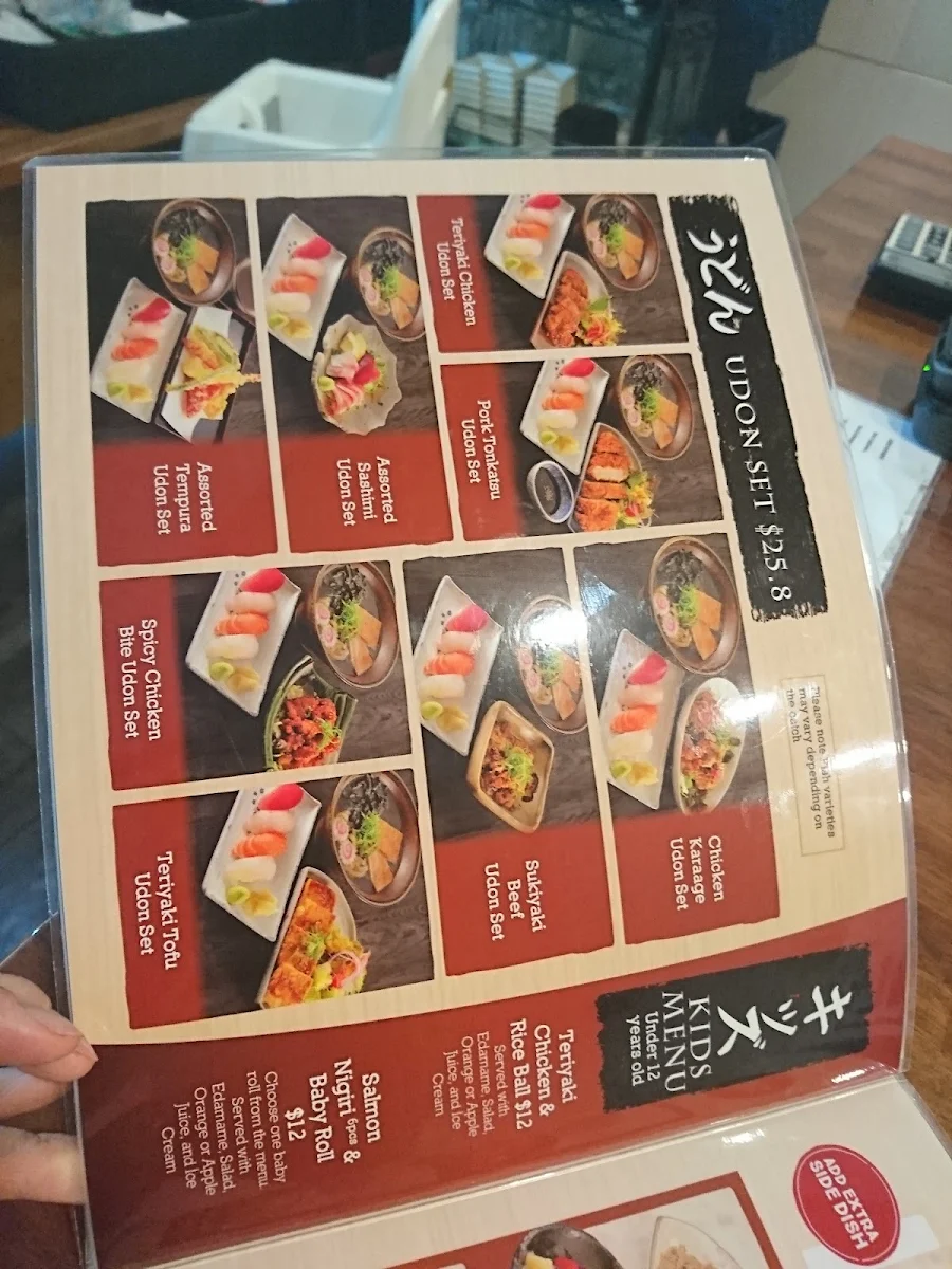 Menu, Arashi Sushi Counter