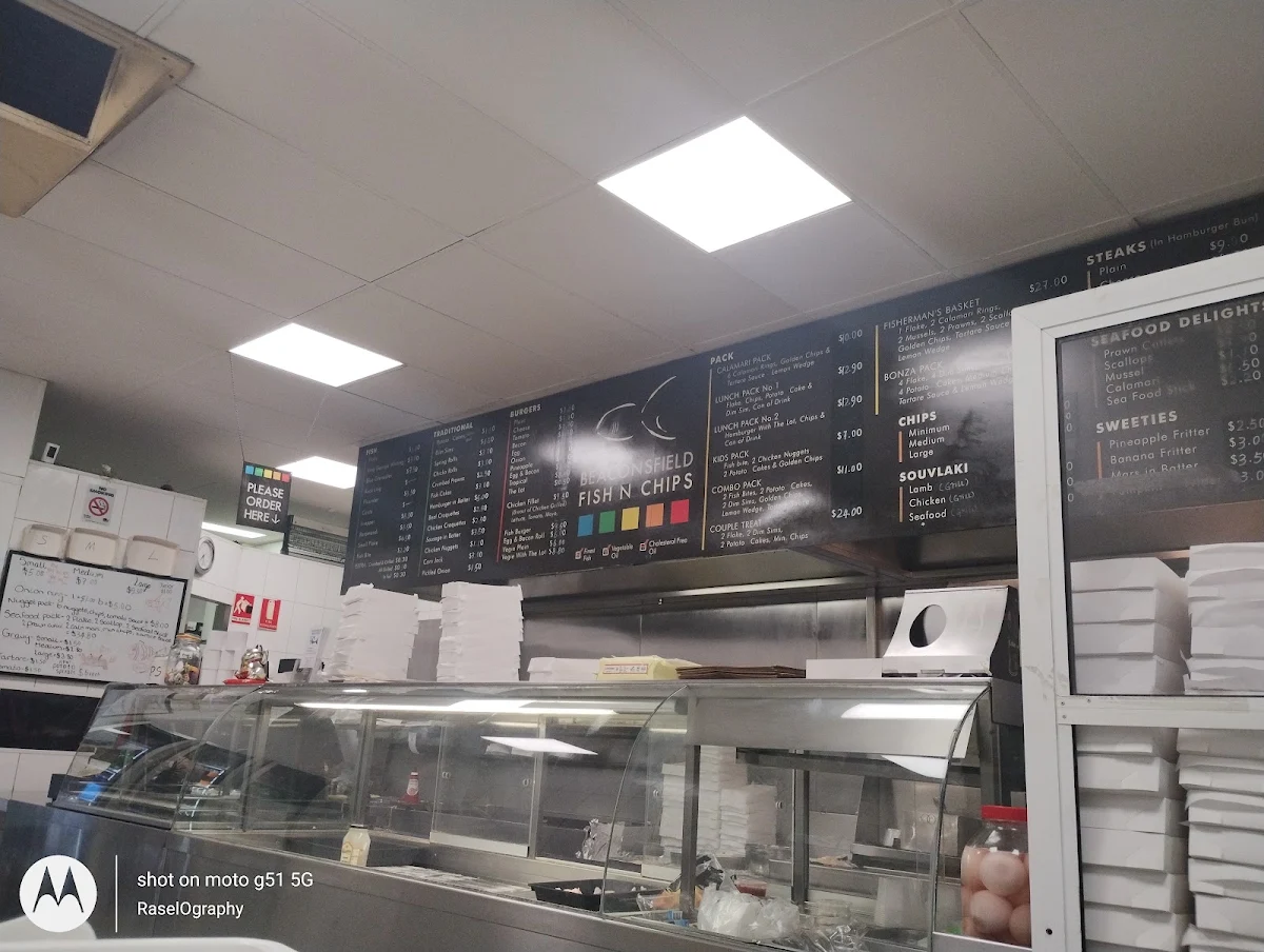 Menu, Beaconsfield Fish n Chips