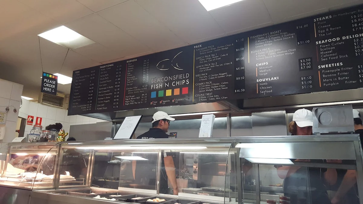 Menu, Beaconsfield Fish n Chips