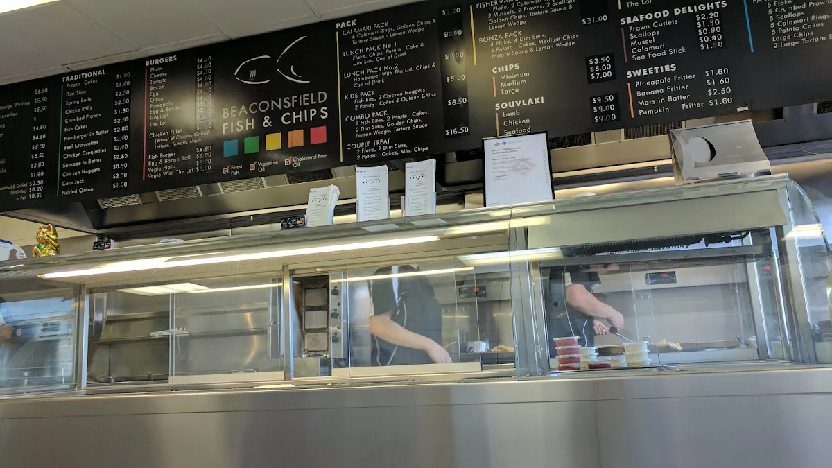 Menu, Beaconsfield Fish n Chips