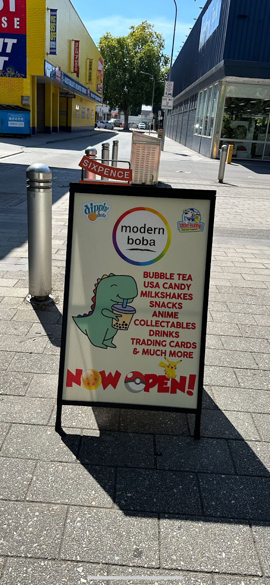 Menu, modern boba