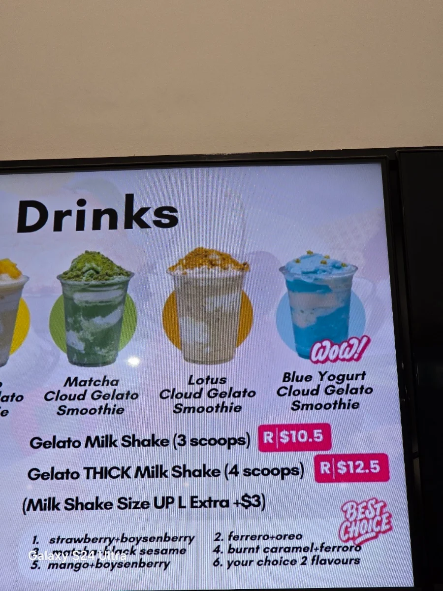 Menu, Dessert Story SM