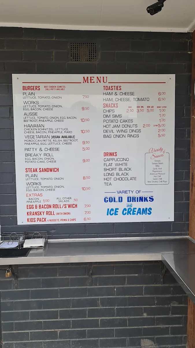 Menu, Burger Me Seymour